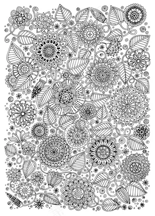 手绘秘密花园背景