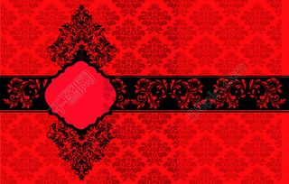 红黑经典花纹背景