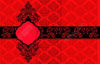 红黑经典花纹背景