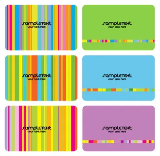 七色彩条卡片 色彩卡片模...