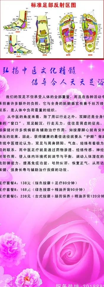 足疗易拉宝图片(2268X5669(DPI:72))psd模版下载
