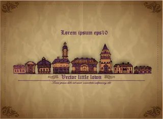 复古花纹小房子