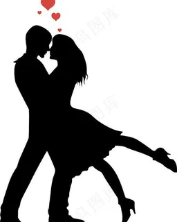 情人节剪影图片