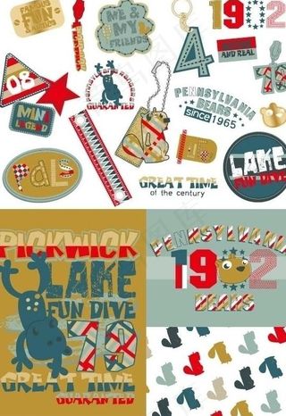 童装卡通图案设计手稿流行趋势图片