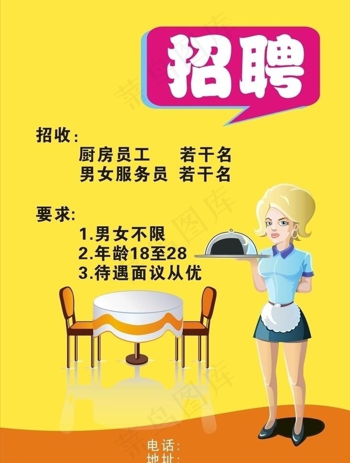 餐厅招聘图片cdr矢量模版下载