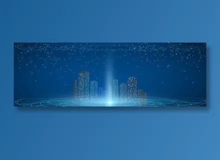 蓝色商务科技背景模板