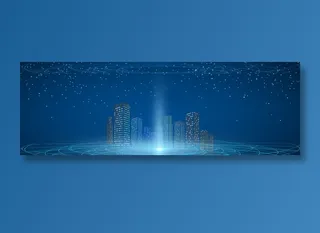 蓝色商务科技背景模板