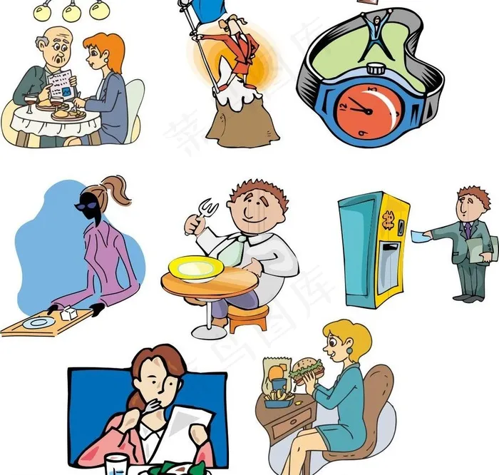 人物漫画图片cdr矢量模版下载