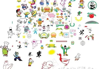 食品 卡通动物 厨师图片