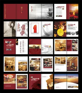 玛雅装饰宣传画册设计矢量素材