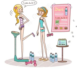 减肥的美女