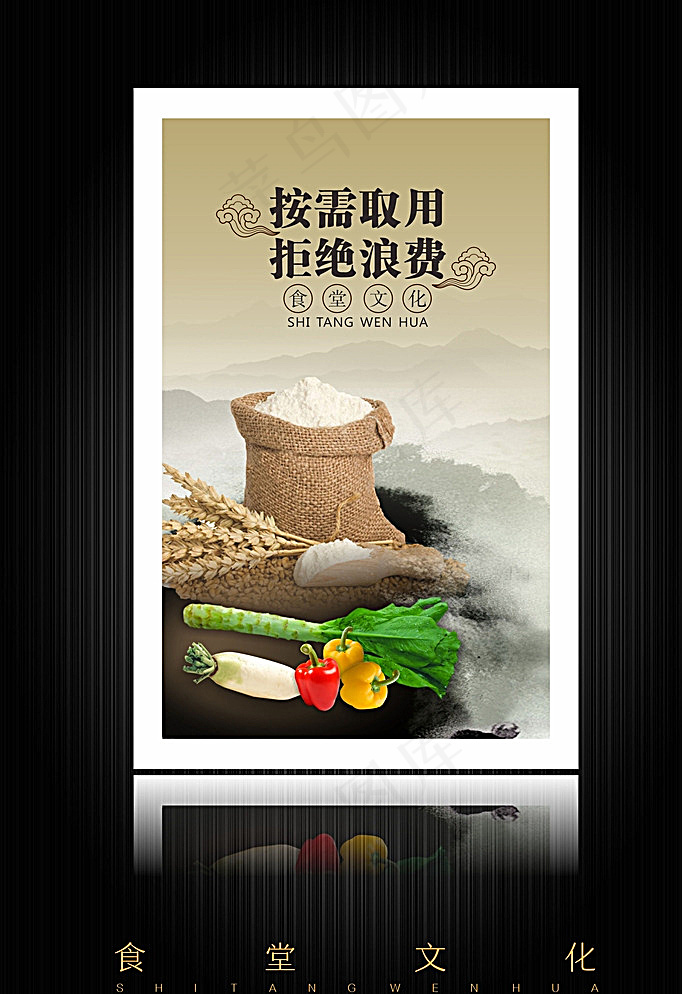 食堂文化图片(1600X2300)cdr矢量模版下载