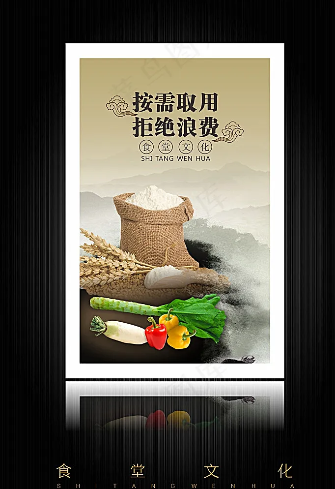 食堂文化图片(1600X2300)cdr矢量模版下载
