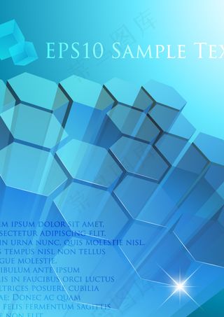 蓝色科技信息背景