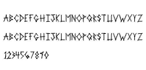 2 Prong Tree 数字字体