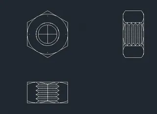 要求：1 / 4“- 20六角螺母