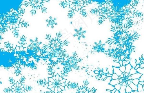 三雪花元素背景矢量素材