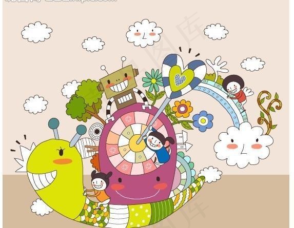 矢量儿童插画图片ai矢量模版下载
