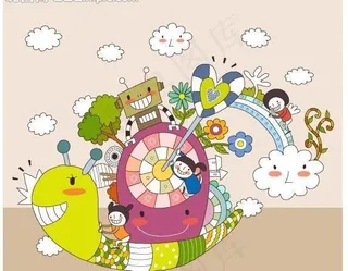 矢量儿童插画图片