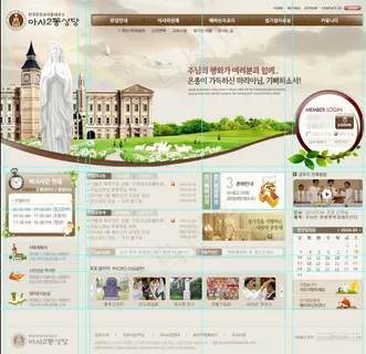 超漂亮韩国宗教网站模版大全包括子页...