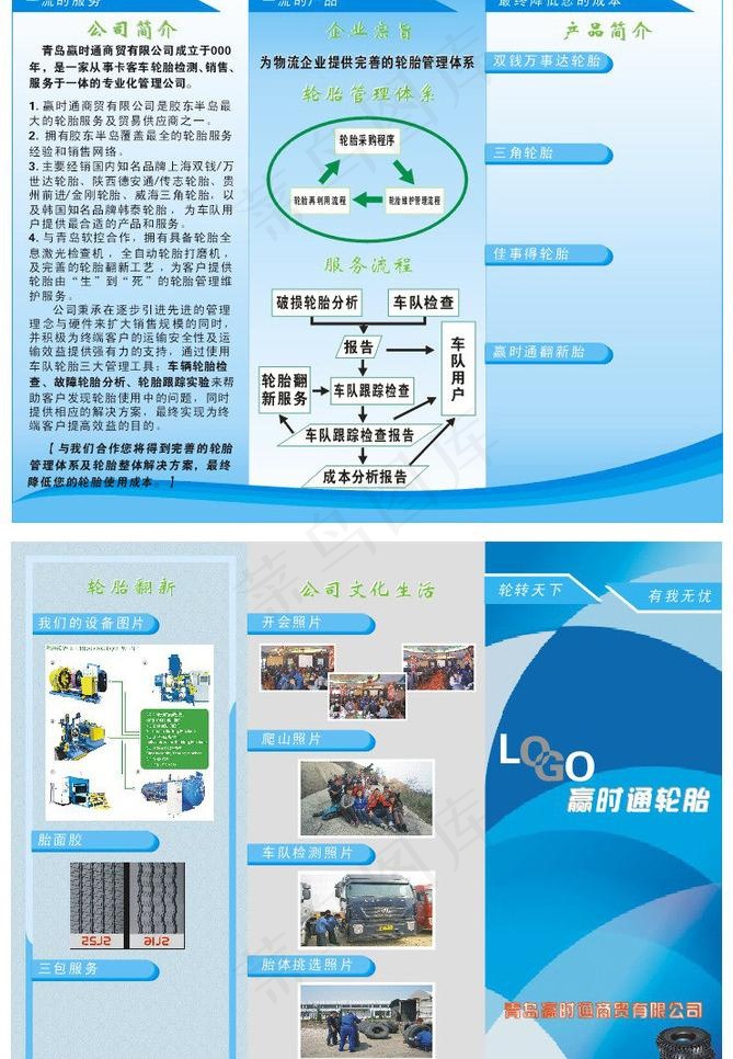 轮胎三折页图片cdr矢量模版下载