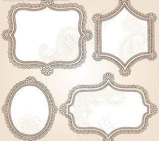 欧式花纹边框相框图片