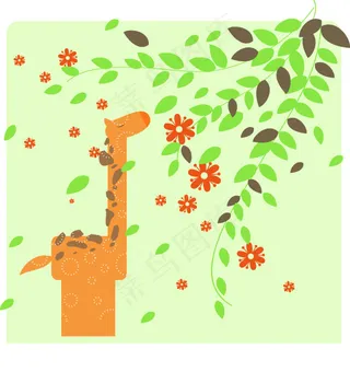 AI矢量素材 非常好看的叶子 花朵