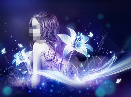 蓝色背影QQ空间flash模块 蓝色背影QQ空间flash模块