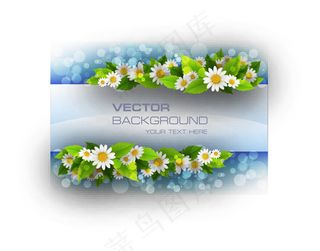 矢量春天梦幻光斑鲜花背景