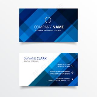 黑色蓝色IT科技大气名片