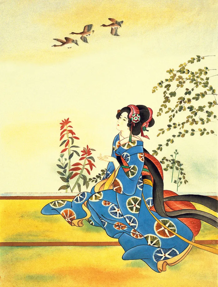 春天  杨柳 东洋侍女