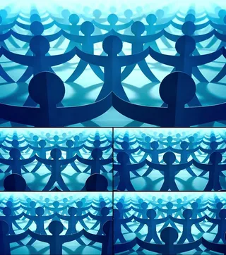 超高清卡通小人剪影转场视频