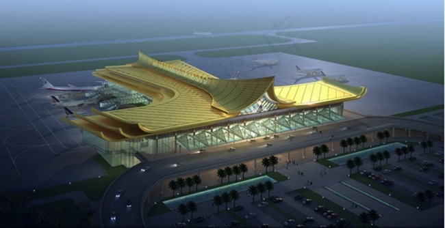 民用机场航站楼效果图