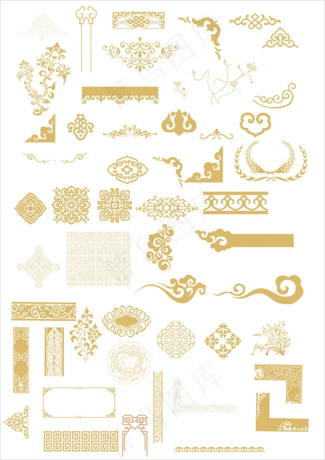 中国古典精品花纹花边cdr矢量模版下载