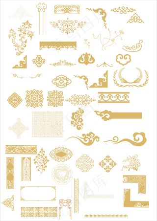 中国古典精品花纹花边