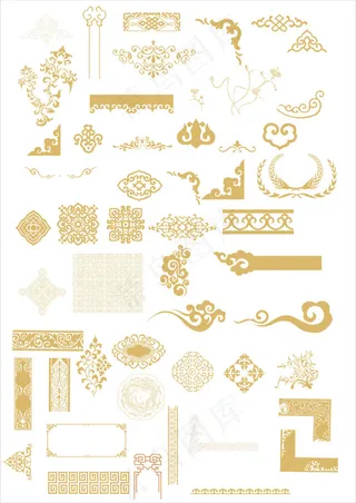 中国古典精品花纹花边