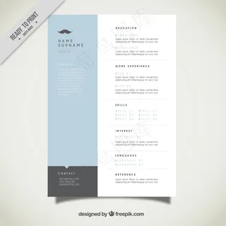 现代的简历模板