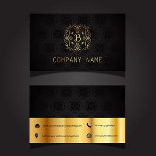 黑色蓝色IT科技大气名片