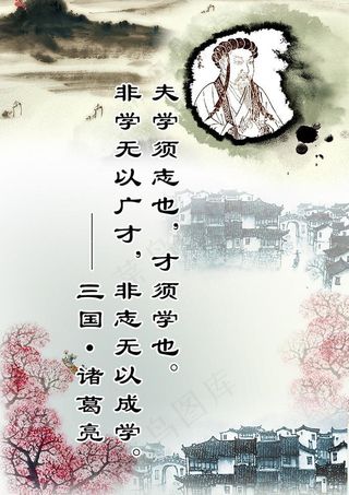 诸葛亮名人名言展板图片