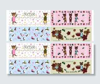 卡通熊帆布笔袋图片