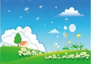 春天的白云图片