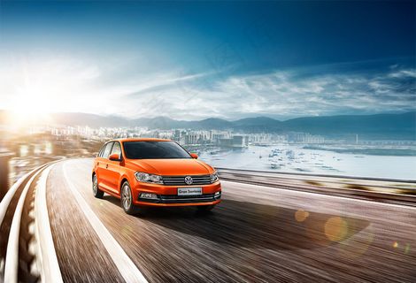 大众浩纳汽车高速运动宣传海报