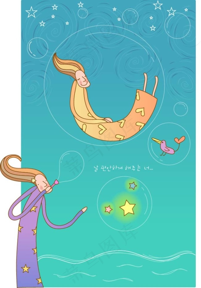 吹泡泡eps,ai矢量模版下载
