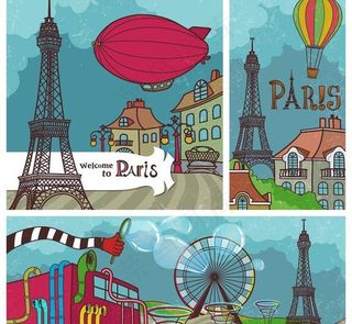 法国巴黎素材设计图片