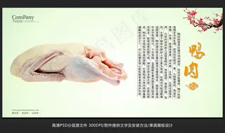 蔬菜展板设计鸭肉海报招贴广告设计