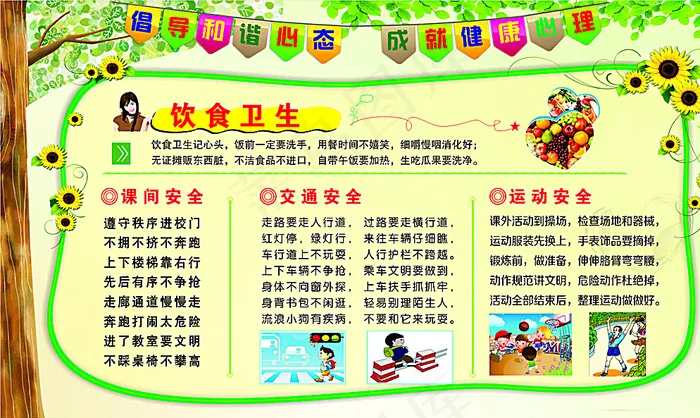 中学生心理健康图片(210X297)cdr矢量模版下载