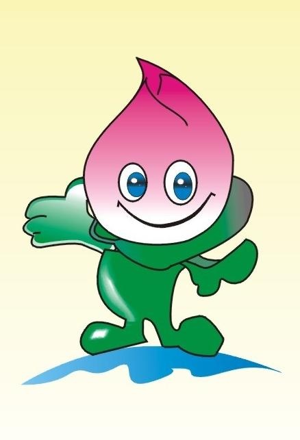 荷花卡通人图片