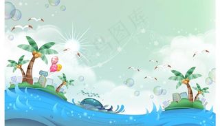 椰子树背景图片