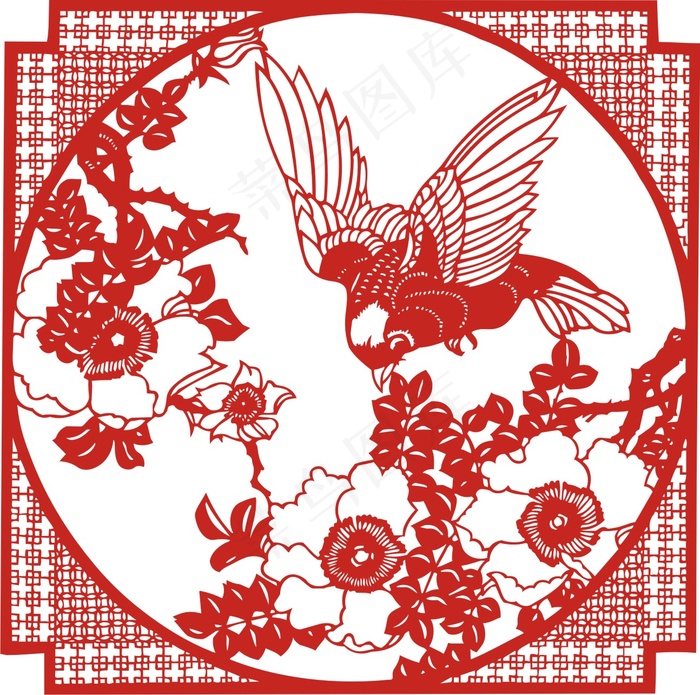 民俗剪纸矢量素材 窗花 CDR源文...cdr矢量模版下载