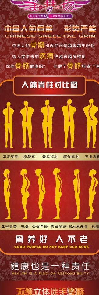 整容展架图片cdr矢量模版下载